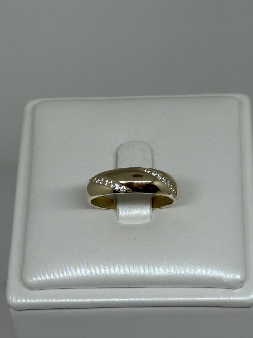 ANILLO CASADO CON CIRCONIAS DAMA 10K 1.2GR